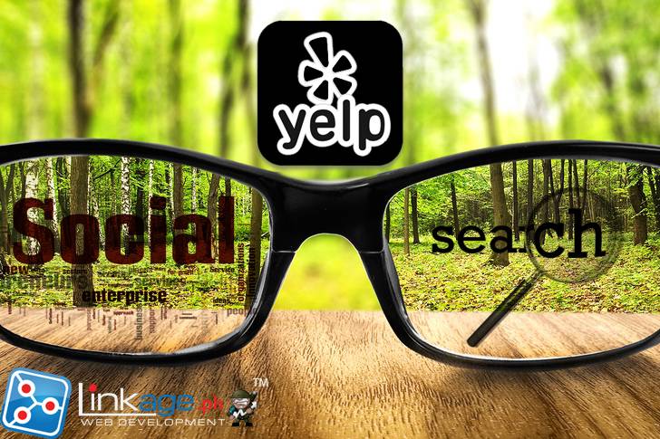 Clear forest in glasses on the background of blurred forest