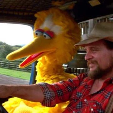 Waylong Jennings with Big Bird