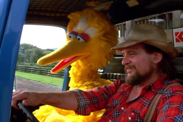 Waylong Jennings with Big Bird