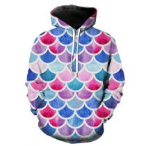 Colorful Cartoon Fish Scale Hoodie