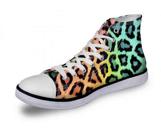 Colorful Leopard Canvas Shoes