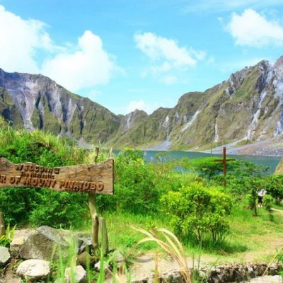 The breathtaking view of the Mt. Pinatubo crater and lake